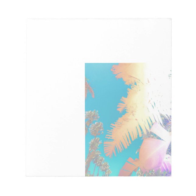 Positive Vibes Tropical Palm Trees Notizblock (Vorderseite)
