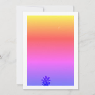 Positive Vibes Tropischer Palmbaum Mond Minimalism Karte