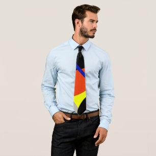 Positive Vibes Yellow Blue Minimalistische Krawatt Krawatte
