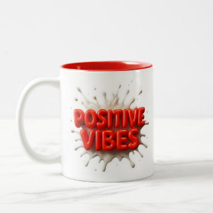 Positive Vibes Zweifarbige Tasse