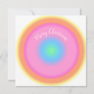 Positive Vibrationen - Farbige Radialstrahlung Feiertagskarte