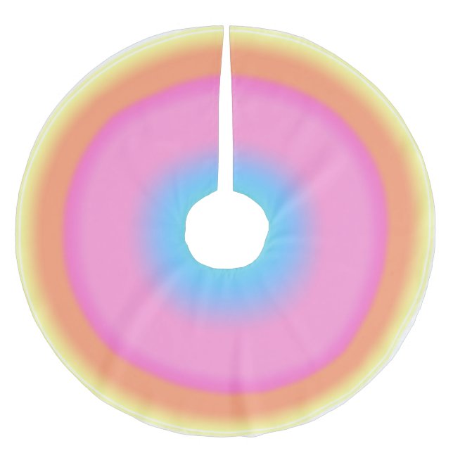Positive Vibrationen - Farbige Radialstrahlung Polyester Weihnachtsbaumdecke (Vorderseite)
