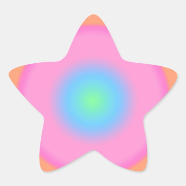 Positive Vibrationen - Farbige Radialstrahlung Stern-Aufkleber (Vorderseite)