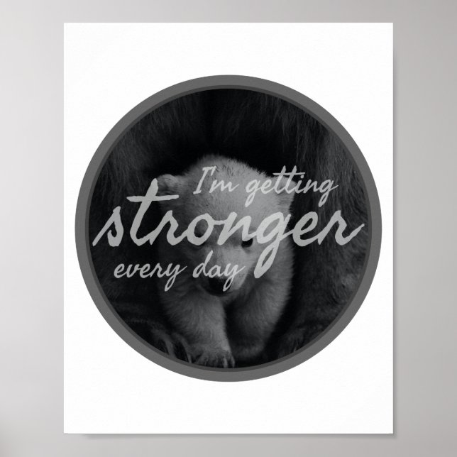 positive Visionen über Leben und Selbstannahme Poster (Vorne)