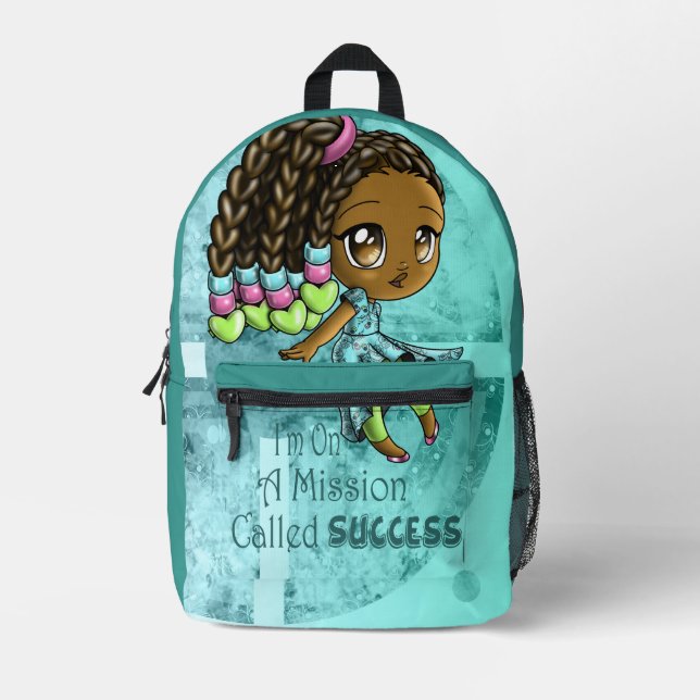 Positive Worte für afrikanische Amerikaner Bedruckter Rucksack (Vorderseite)