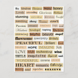 Positive Worte Postkarte