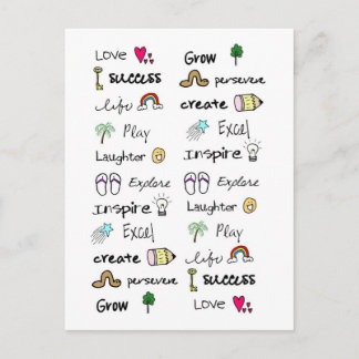 Positive Worte Postkarten