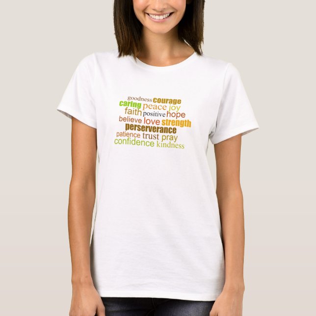 Positive Worte T-Shirt (Vorderseite)