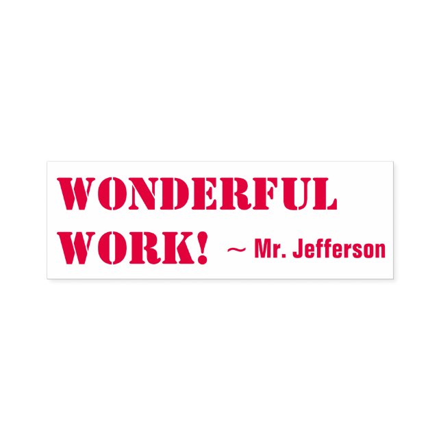 Positive "WUNDERSCHÖNE ARBEIT!" Erzieherin Rubber  Permastempel (Design)