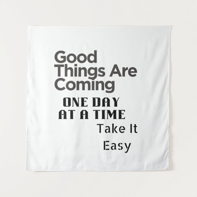 positive Zitat Kunst Wandteppich (Vorderseite)