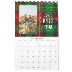Positive Zitate Foto-Kalender Tartan kariert Kalender