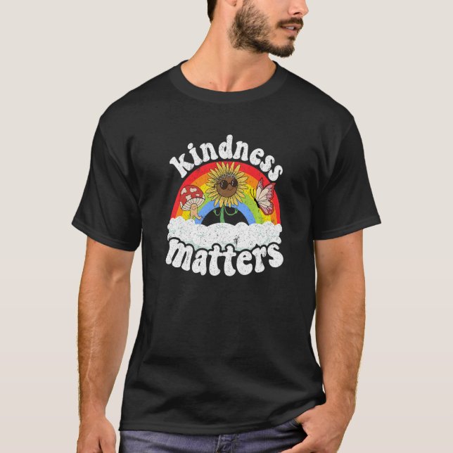 Positiver Anti Bullying Rainbow Sped Teacher Kindn T-Shirt (Vorderseite)