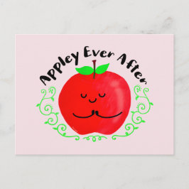 Positiver Apple Pun - Appley immer nach Postkarte