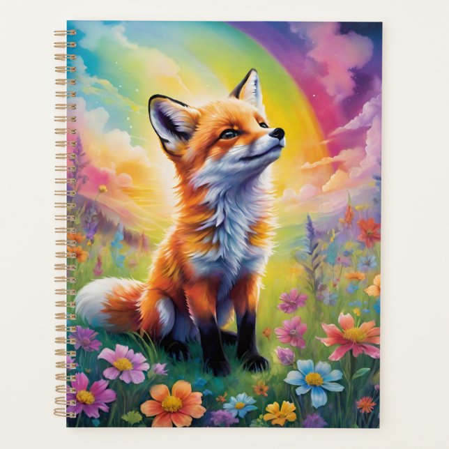 Positiver Attitude Red Fox Pup Planner Planer (Vorderseite)