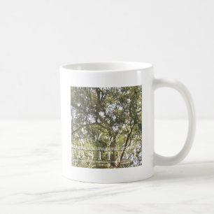 Positiver Baum bleibe Kaffeetasse