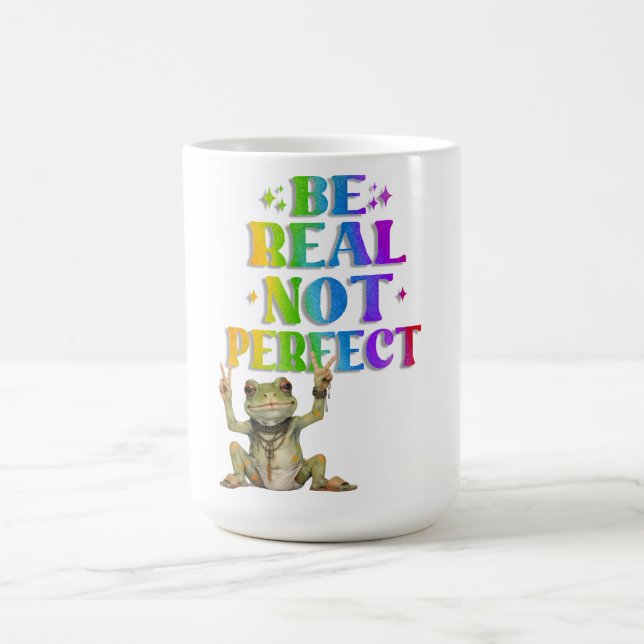 Positiver Boho-Frosch Hippie  Kaffeetasse (Mittel)