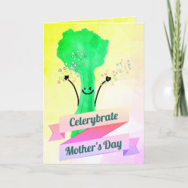 Positiver Celery Pun - Muttertag Celerybrate Karte