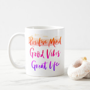 Positiver Geist. Gute Vibes. Großartiges Leben Kaffeetasse