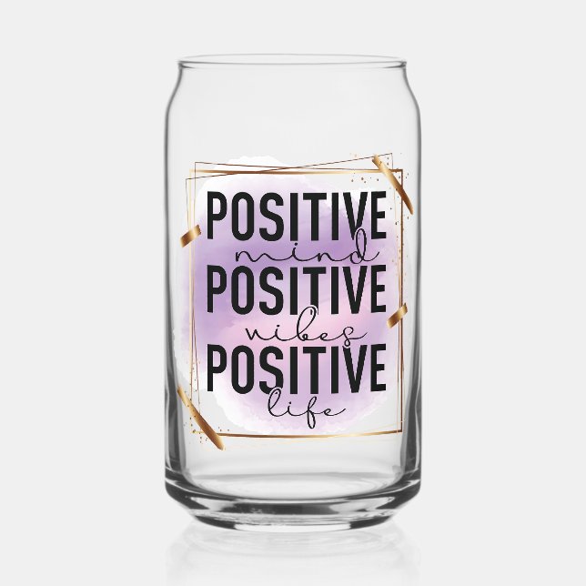 Positiver Geist, positive Vibes, positives Leben Dosenglas (Vorderseite)