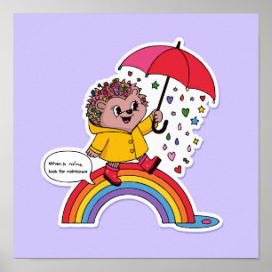 Positiver Igel - Niedlich Motivierend Poster