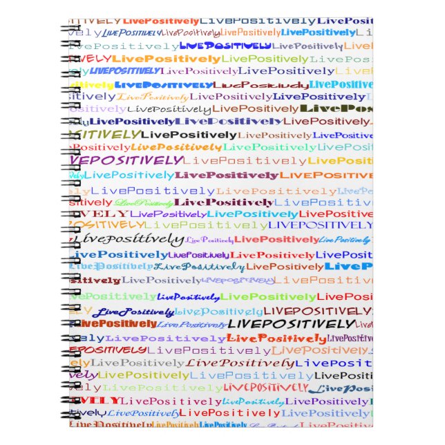 Positiver Live-Text weiß Notizblock (Vorderseite)