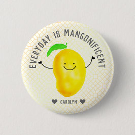 Positiver Mango Pun - Alltag ist Mangonificent Button