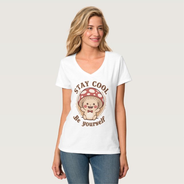 Positiver Pilz T-Shirt (Vorderseite Vollansicht)
