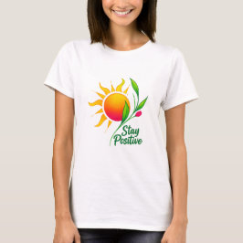 Positiver Sun- und Blume-Motivierend T - Shirt ble