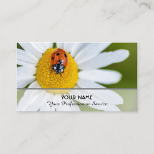 Positiver und glücklicher Ladybug für Zen und Bi Visitenkarte