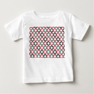 Positiver und negativer Raum - Aquamarin und rosa Baby T-shirt