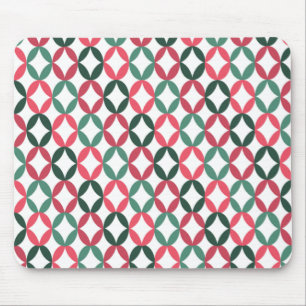 Positiver und negativer Raum - Aquamarin und rosa Mousepad