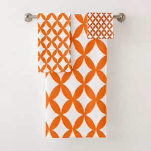 Positiver und negativer Raum - Burnt Orange  Badhandtuch Set