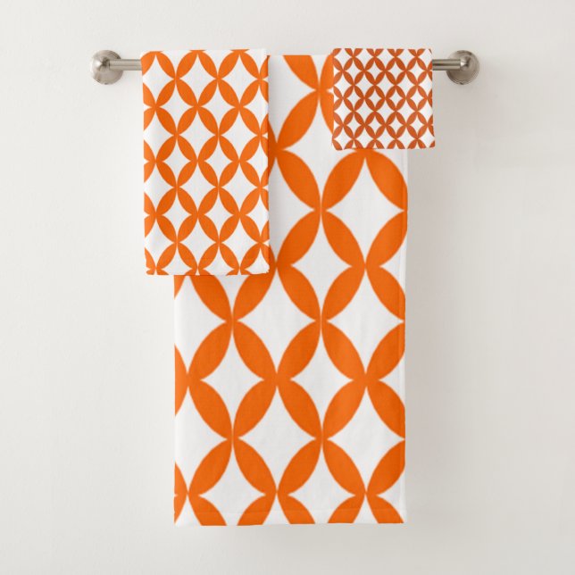 Positiver und negativer Raum - Burnt Orange  Badhandtuch Set (Insitu)