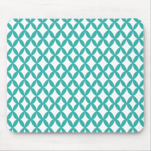 Positiver und negativer Weltraum Aquamarin Mousepad