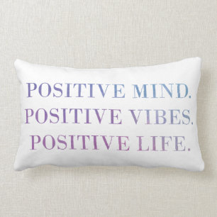 Positiver Verstand, Vibes, Zitat des Lebens (lila Lendenkissen