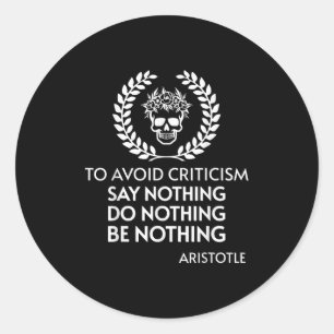Positiver Zitat Stoische Philosophie Aristoteles S Runder Aufkleber
