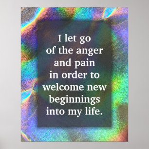 Positives Affirmative Forgiity Anger Management Poster