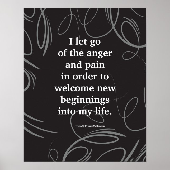 Positives Affirmative Forgiity Anger Management Poster (Vorne)