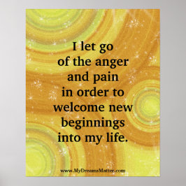Positives Affirmative Forgiity Anger Management Poster