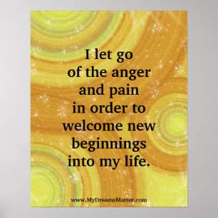 Positives Affirmative Forgiity Anger Management Poster