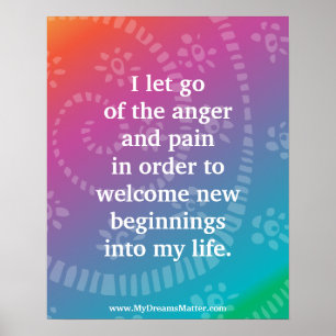 Positives Affirmative Forgiity Anger Management Poster