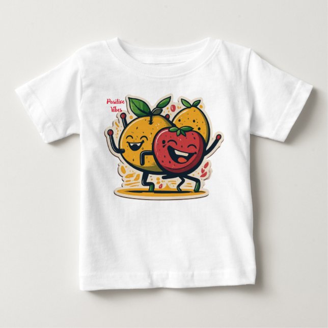 positives Ambiente und fröhliche Tanzfrucht weiß Baby T-shirt (Vorderseite)