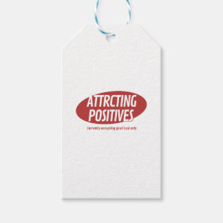 Positives anziehen, nur Glück typografie Des Geschenkanhänger