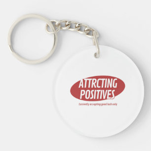 Positives anziehen, nur Glück typografie Des Schlüsselanhänger