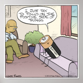 Positives Batterieposter Poster