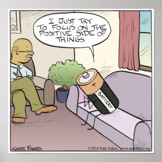 Positives Batterieposter Poster (Vorne)