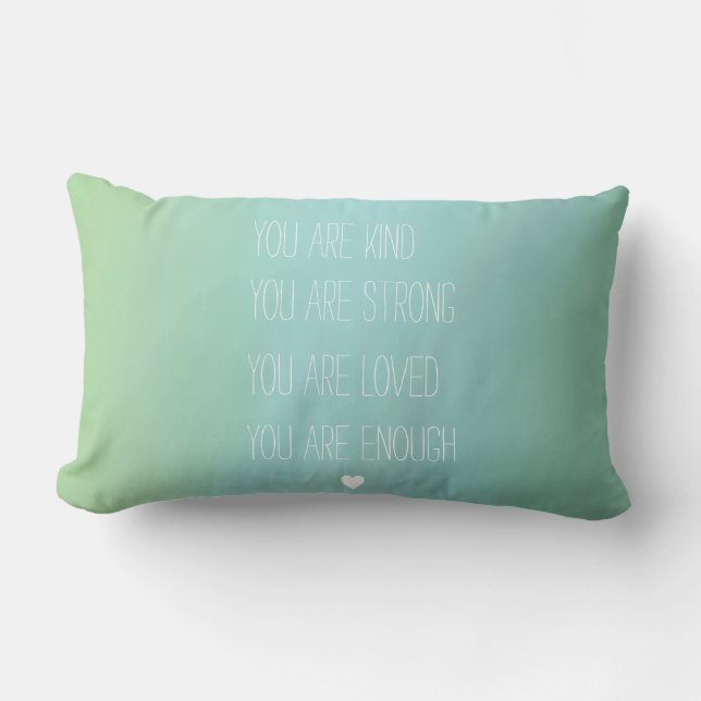 Positives Bejahungsmotivationsgeschenk Lendenkissen (Vorderseite)