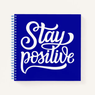 Positives Blau bleibe Notizbuch
