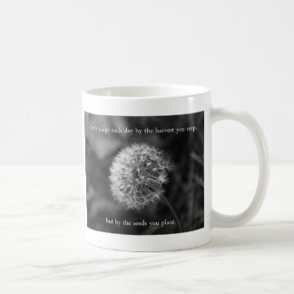 Positives Denken Sprichwort mit Dandelion Kaffeetasse