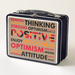 Positives Denken und Einstellung Metall Brotdose